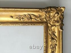 Golden Frame Xixth Era Restoration Format 6f For Painting 41x33cm