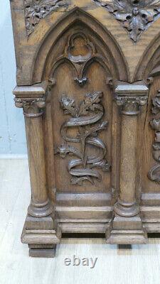 Gothic Renaissance Oak Carved Chest from the late 19th Century