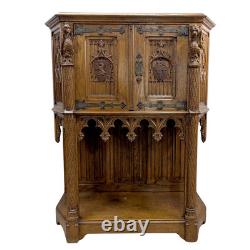 Gothic oak sideboard with dragon decoration, late 19th century