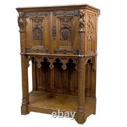 Gothic oak sideboard with dragon decoration, late 19th century