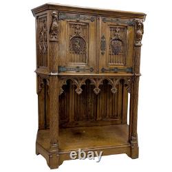 Gothic oak sideboard with dragon decoration, late 19th century