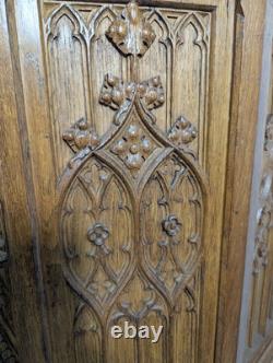 Gothic oak sideboard with dragon decoration, late 19th century