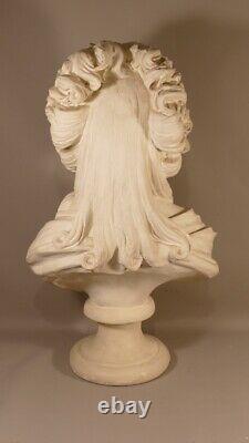 Grand Bust De Mme De Lamballe, Plaster Era Late Xixth