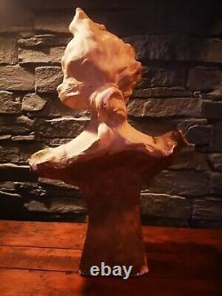 Grand Buste Sculpture Femme Late 19th Belle Time Platre Signed R. Aurili