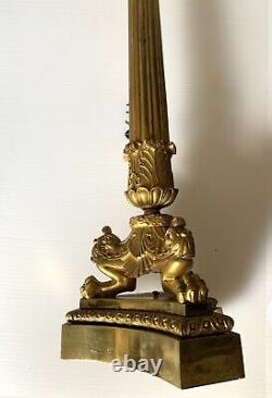 Grand Candelabra In Golden Bronze Era Restoration 19th Century 1820-1830