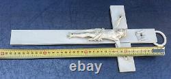 Grand Crucifix Christ Os De Dieppe Sculpts Xixeme High Period. 38.5cm Religious