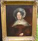 Grand Portrait Of Woman Epoque Louis Philippe Oil/toile Of The Xixth Century