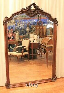 Great Louis XV Style Mirror In Walnut Era Xixth Century