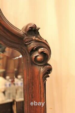 Great Louis XV Style Mirror In Walnut Era Xixth Century