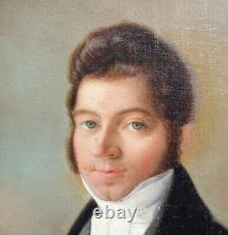 Great Portrait of a Young Man from the First Empire Period Oil/Canvas early 19th century