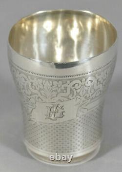 Great Silver Timbal Massif Guilloché Era Xixth