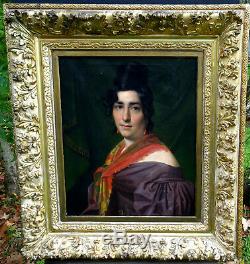 Great Woman Portrait Charles X French School Of The Nineteenth Century Hst