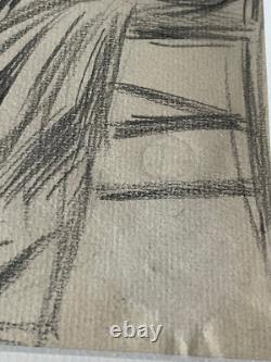 Great original drawing painting Belle Époque 1900 terrace Paris gallant scene