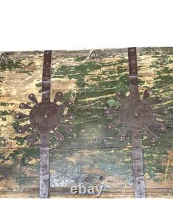 Greek chest in white wood and iron, 19th century