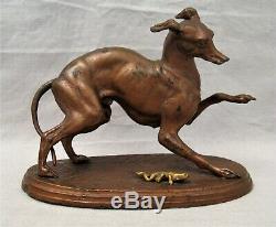 Greyhound Metal Sculpture At Times Nineteenth Century Lizard