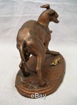 Greyhound Metal Sculpture At Times Nineteenth Century Lizard