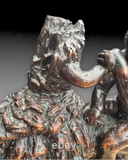Group of Lion Statues Carved in Wood High Renaissance Era 16th Century Flanders or North