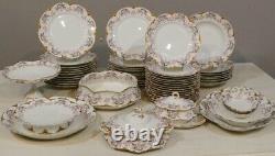 Haviland, Service Aux Roses, 54 Pieces Of Porcelain Period Late 19th Century