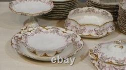 Haviland, Service Aux Roses, 54 Pieces Of Porcelain Period Late 19th Century