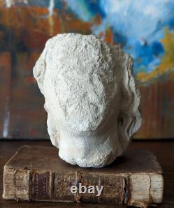 Head in Limestone from the Gothic Period of the 15th Century