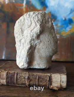 Head in Limestone from the Gothic Period of the 15th Century