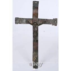 High Period, Very Rare 14th Century Crucifix. Christ in Bronze