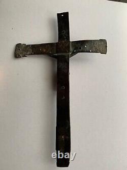 High Period, Very Rare 14th Century Crucifix. Christ in Bronze