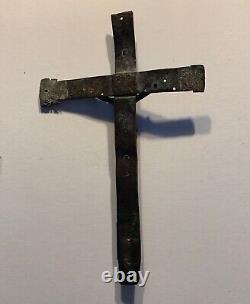 High Period, Very Rare 14th Century Crucifix. Christ in Bronze