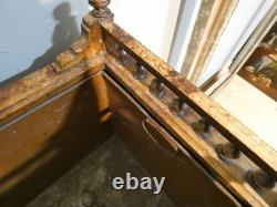 High pedestal planter in walnut and mosaic, late 19th century