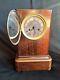 Houdin / Clock With Veneer And Wood Marquetry / Restoration Period