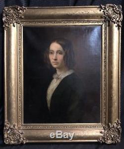 Hst Portrait Of Woman Era Xixeme Painting Belgian School