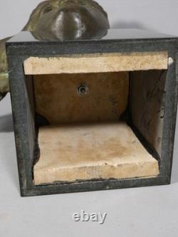 Hypnos, God of Sleep, bronze head and marble base, 19th century