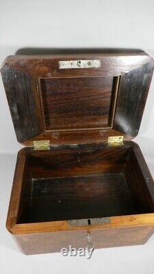 Important Box In Secrets En Marquetrie De Palissandre, Early 19th Century
