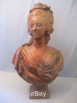 Important Bust Terracotta Marie Antoinette Time Nineteenth Century