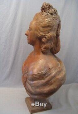 Important Bust Terracotta Marie Antoinette Time Nineteenth Century