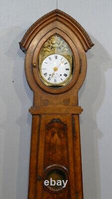 Important Fireplace Parquet Clock, Very Original Shape, 19th Century