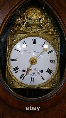 Important Fireplace Parquet Clock, Very Original Shape, 19th Century