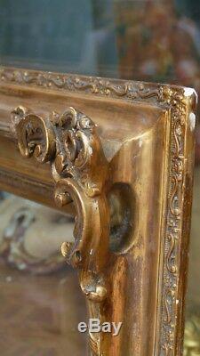 Important Framework Louis XV Style Wood And Stucco Doré Time XIX