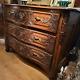 Important Lyonnaise Commode From The 18th Century In Molded Carved Walnut