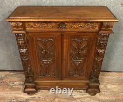 Important Support Buffet Renaissance 19th Century In Solid Oak Circa 1850