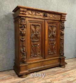 Important Support Buffet Renaissance 19th Century In Solid Oak Circa 1850