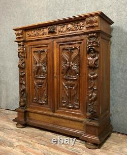 Important Support Buffet Renaissance 19th Century In Solid Oak Circa 1850