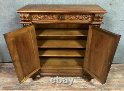 Important Support Buffet Renaissance 19th Century In Solid Oak Circa 1850