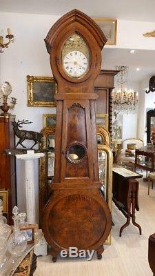 Important Walnut Floor Clock, Very Original Form, Xixth Time