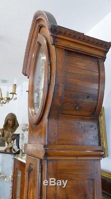 Important Walnut Floor Clock, Very Original Form, Xixth Time