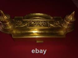 Important gilt bronze inkwell. Late 19th century. Paris