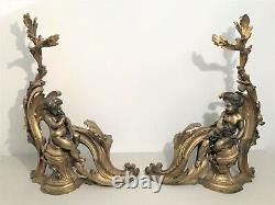 In Front Of A Fireplace With Bronze Loves In Style Louis XV Era Xixth Century