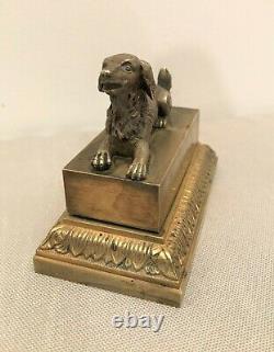 Ink Hidden In Bronze Dog Lying Era Xixth Century