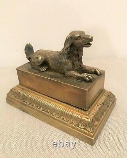 Ink Hidden In Bronze Dog Lying Era Xixth Century