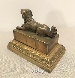 Ink Hidden In Bronze Dog Lying Era Xixth Century